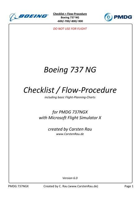 Boeing Ng Checklist Flow Procedure Harmen