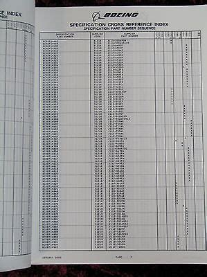 boeing specification cross reference index