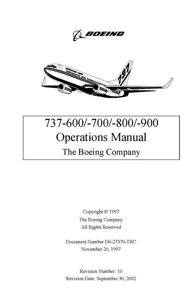 Full Download Boeing 737 600 700 800 Operating Manual 