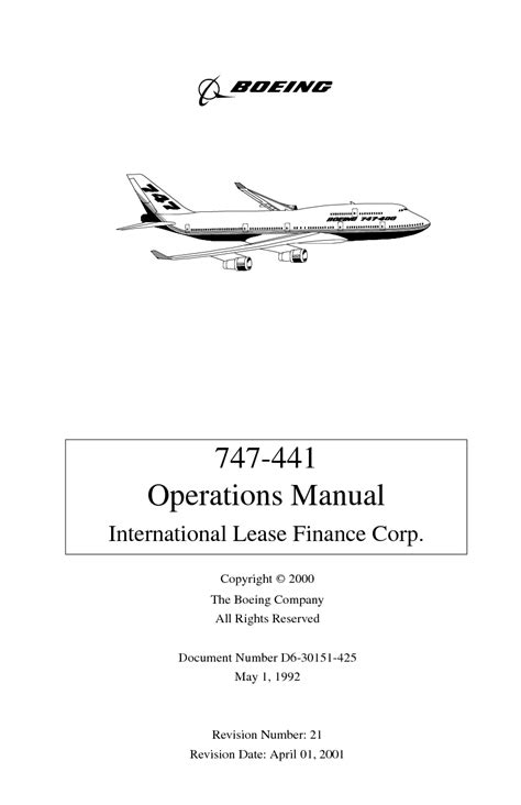 Download Boeing 747 400 Operational Manual File Type Pdf 