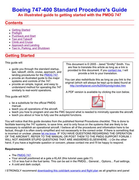 Full Download Boeing 747 400 Standard Procedures Guide An Illustrated To Getting Started With The Pmdg747 4 