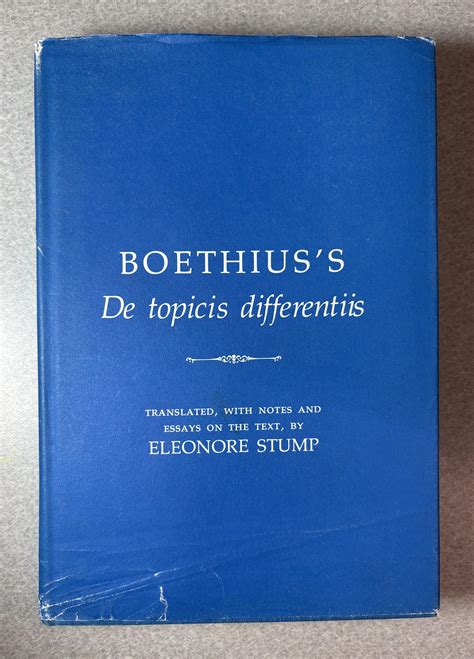boethius s de topicis differentiis cornell classic