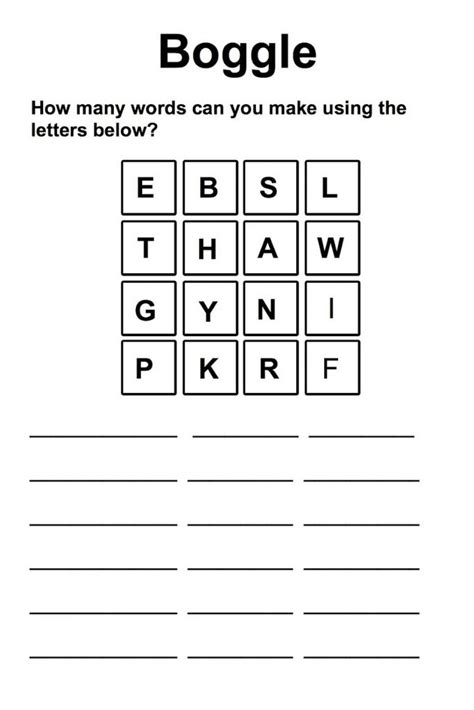 Boggle Puzzles Worksheets Amp Printables Englishbix Boggle Worksheet 1st Grade - Boggle Worksheet 1st Grade