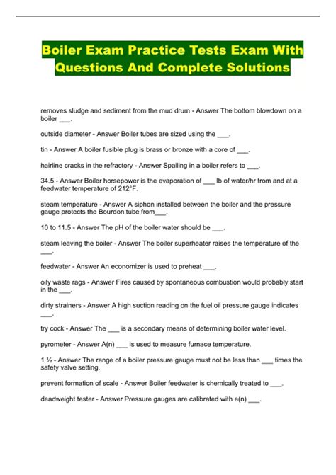 Boiler Exam Test