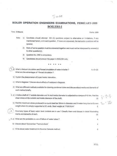 Read Online Boiler Exam Model Question Papers 