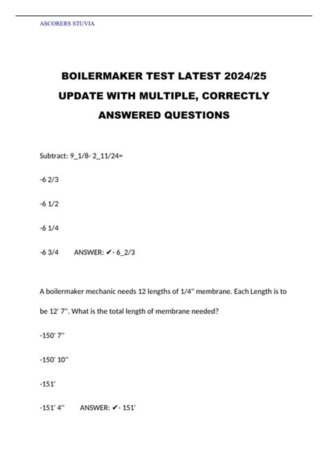 Boilermaker Aptitude Test