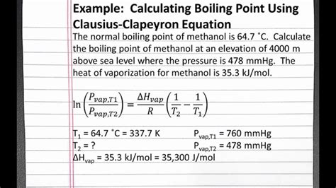 Boiling Point Equation