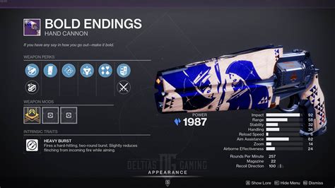 Bold Ending God Roll