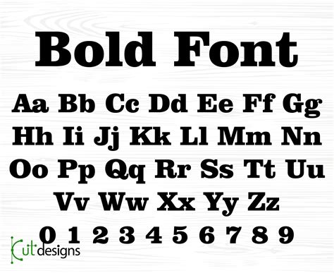 bold font