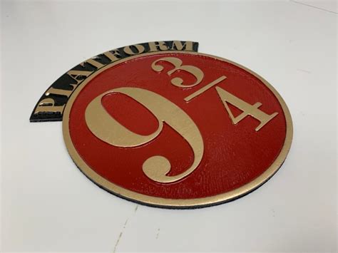 bold serif for “platform 9 3/4” (Harry Potter) plaque/sign