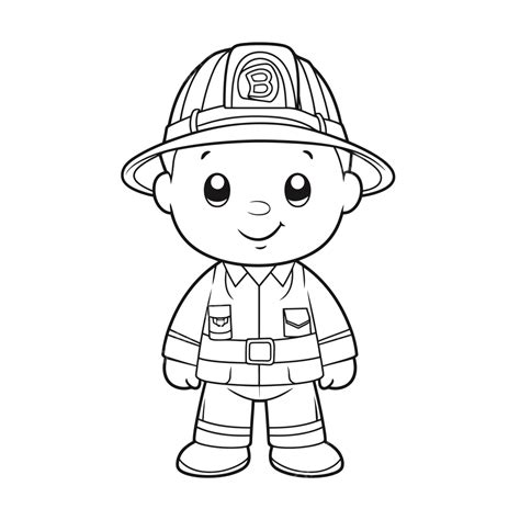 Bombero Para Colorear