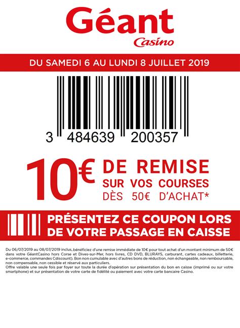 bon geant casino 10&euro;!