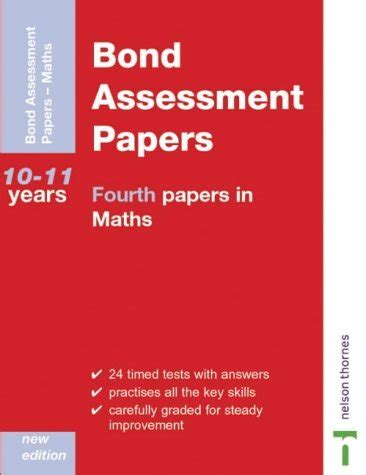 Bond Assessment Papers Maths 10 11 Yrs Book 1