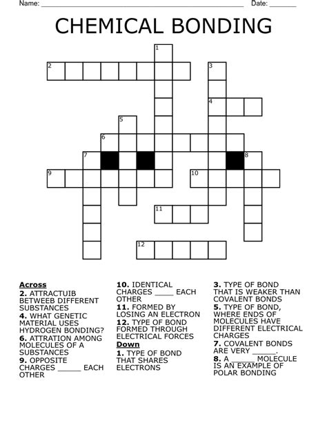 bond chemically Crossword Clue Wordplays.com