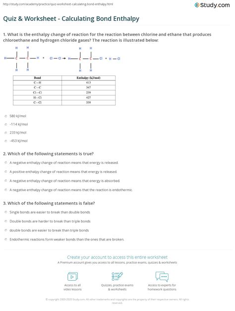 Bond Enthalpy Worksheet   Clc Chemistry Resources Chemistry Learning Center Uw Madison - Bond Enthalpy Worksheet