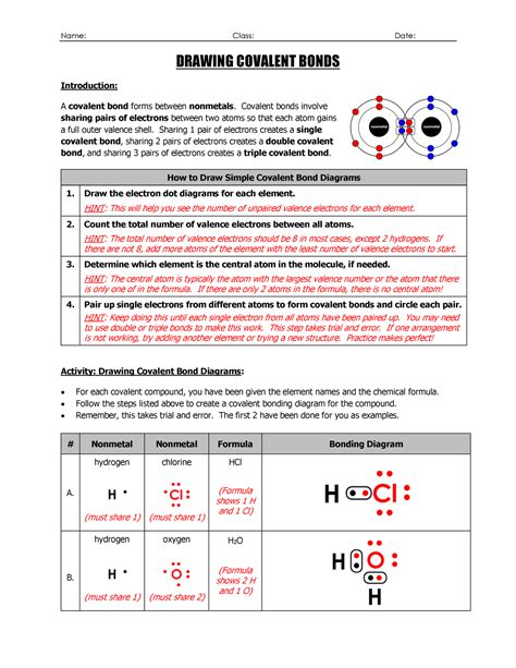 Bond Formation Study Guide Answers