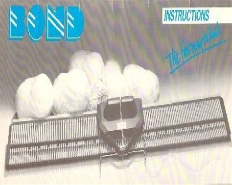 bond knitting machine instruction manual