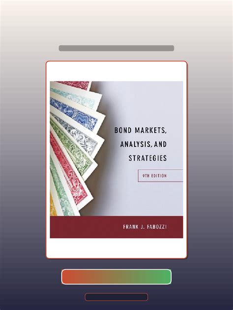 Read Online Bond Markets Analysis And Strategies Pdf 