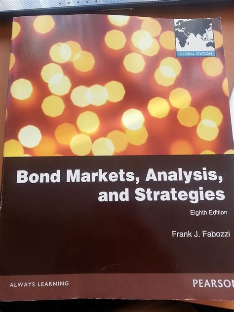 Read Bond Markets Analysis Strategies 7Th Edition Frank J Fabozzi 