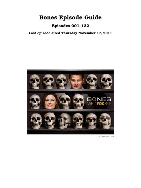 Bones Episode Guide