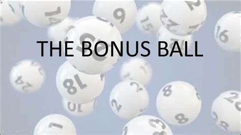 bonus ball numbers