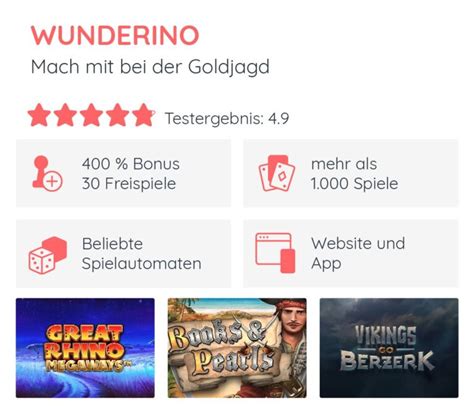 bonusgeld wunderino Deutsche Online Casino