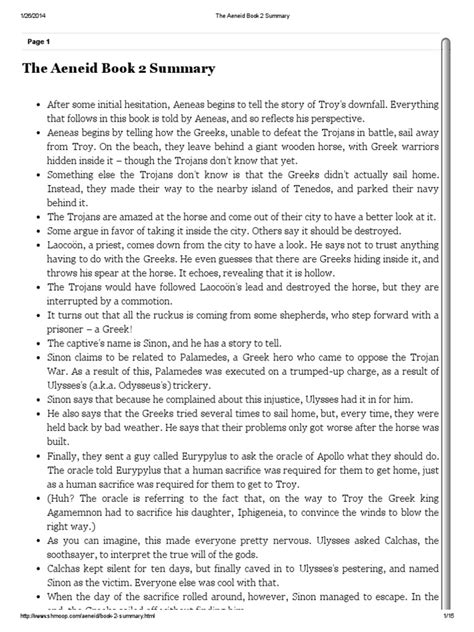 Book 2 Aeneid Summary