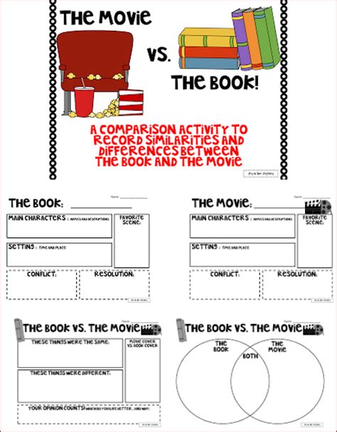 Book And Movie Comparison Worksheet Teacher Made Twinkl Movie Vs Book Worksheet - Movie Vs Book Worksheet