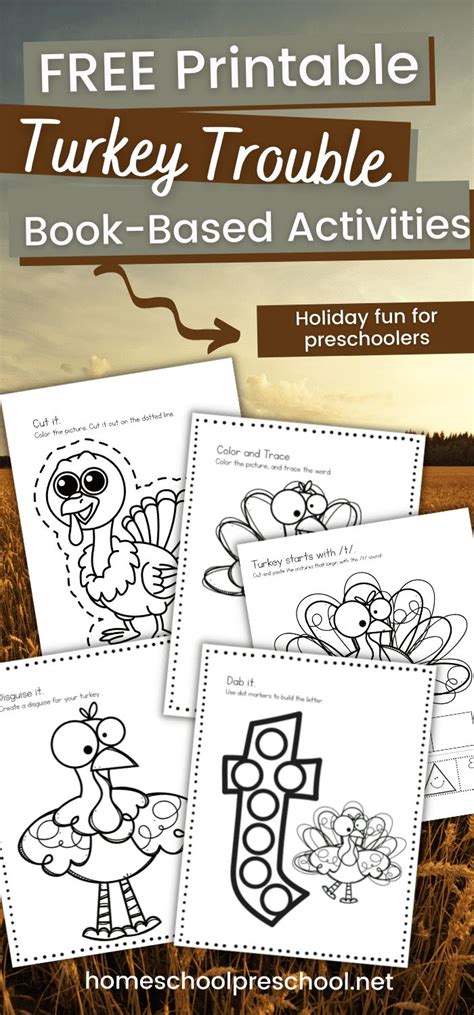 Book Based Turkey Trouble Printable For Preschool Turkey Trouble Worksheet Answers - Turkey Trouble Worksheet Answers