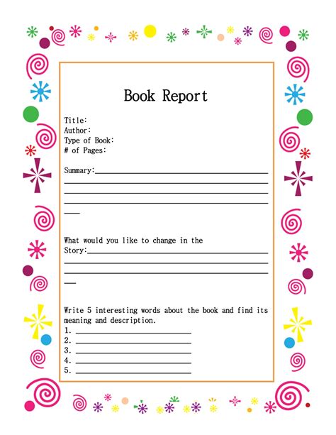 book report examples