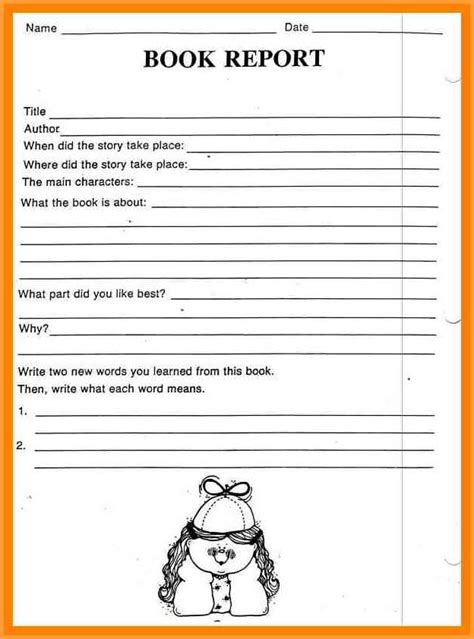 Book Report Template 6th Grade 8211 10 Examples 6th Grade Book Reports - 6th Grade Book Reports