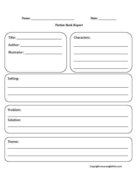Book Report Template 7th Grade Fourth Grade Book Report Template - Fourth Grade Book Report Template
