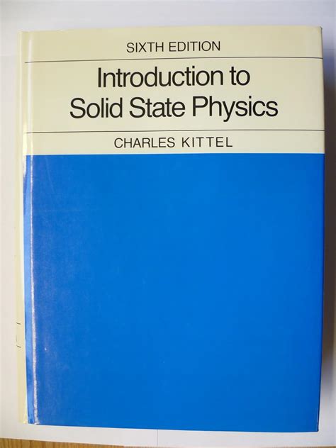 Book Solid State Physics 6th Edition By S O Pillai In