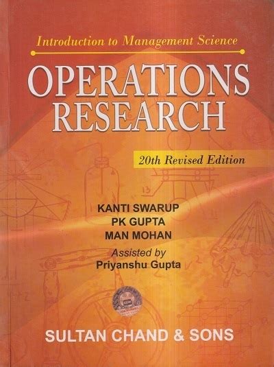Download Book Kanti Swaroop Gupta P K Man Mohan Operations Research 