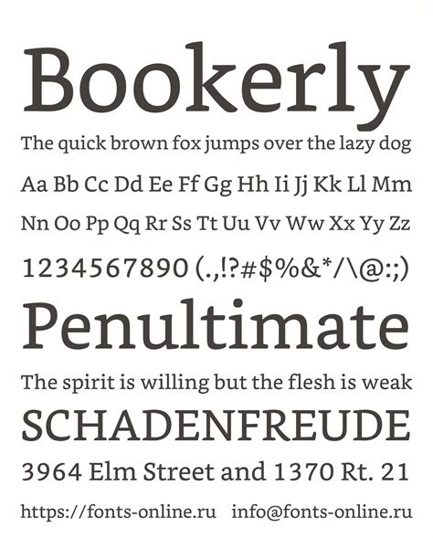 bookerly font for word