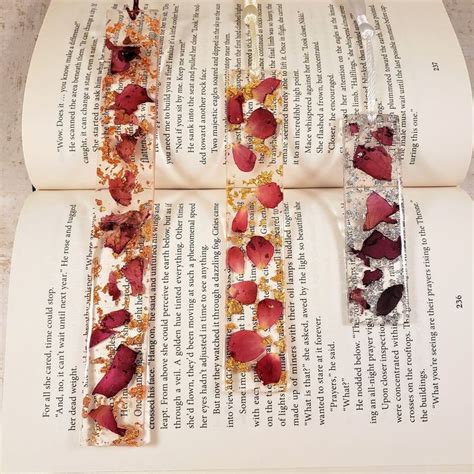 Bookmarks With Dried Rose Petals