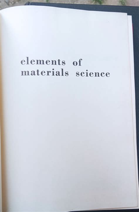 Books Elements Of Materials Science And Engineering Pdf