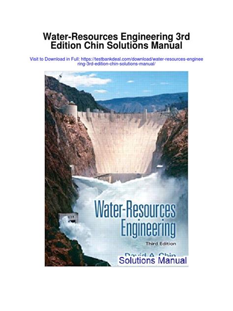 Download Books Water Resources Engineering Chin Solutions Manual 