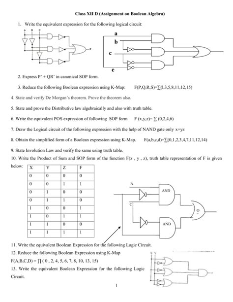 Boolean Algebra Worksheet Digital Circuits All About Circuits Boolean Algebra Worksheet - Boolean Algebra Worksheet