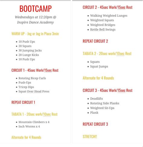 Boot Camp Workout