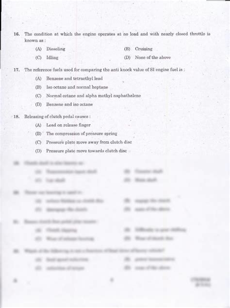Boot Forman Psc Previous Question Paper