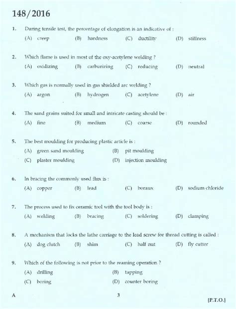 Read Boot Foreman Previous Question Paper 
