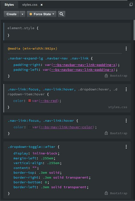 bootstrap hide show class