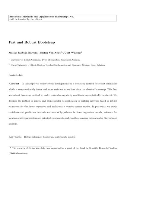 Read Online Bootstrap Methods A Guide For Practitioners And Researchers 