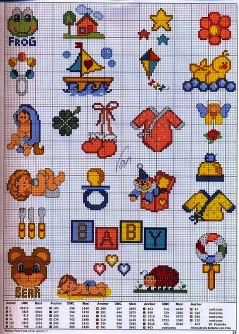 Bordados de punto de cruz para baberos de Disney: diseños encantadores para bebés