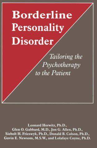 borderline personality disorder tailoring the psyc