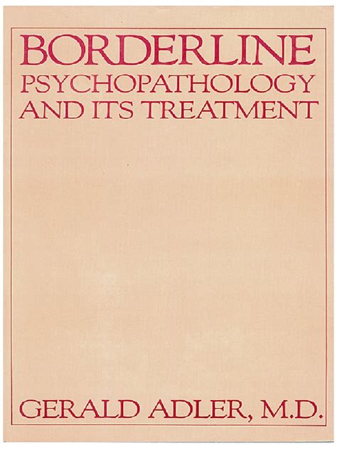 Read Online Borderline Psychopathology And Its Treatment 