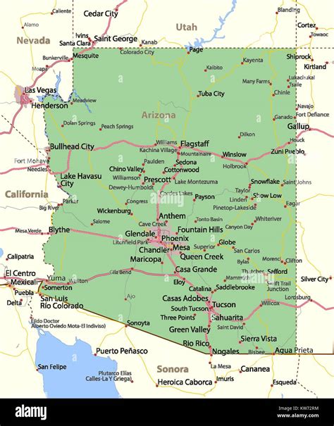 borders arizona
