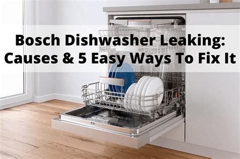 bosch dishwasher leaking