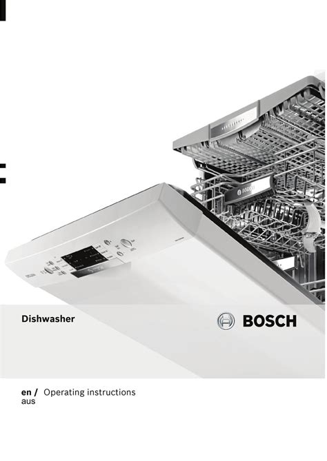 Bosch Dishwasher Operating Instructions